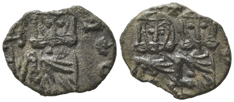 Constantine V with Leo IV (741-775). Æ 40 Nummi (19mm, 2.07g). Syracuse, 751-775...