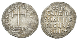 Constantine VI and Irene (780-797). AR Miliaresion (20,01 mm, 2,01 g). Constantinople. Sear 1595. Very fine.