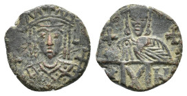 Constantine VI and Irene (780-797). Æ Follis (16,48 mm, 2,87 g). Constantinople. Sear 1598. About very fine.