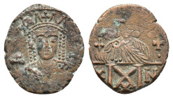 Constantine VI and Irene (780-797). Æ Follis (17,28 mmm, 2,76 g). Constantinople. Sear 1598. Very fine.