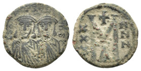 Nicephorus I with Stauracius (802-811). Æ 40 Nummi (20,84 mm, 5,14 g). Constantinople. Sear 1607. Very fine.