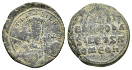 Leo VI the Wise, with Constantine VII (886-912). Æ Follis (27,9 mm, 12,47 g). Constantinople. Sear 1729. Good fine.