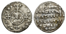 John I (969-976). AR Miliaresion (20,5 mm, 2,75 g). Constantinopole, AD 969-976. Sear 1792. Very fine.