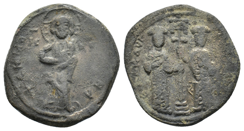 Constantine X Ducas with Eudocia (1059-1067). Æ 40 Nummi (26,48 mm, 10,16 g). Co...