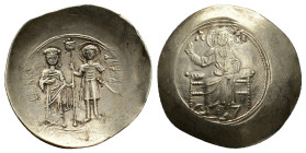 John II Comnenus (1118-1143). EL Aspron Trachy (28mm, 4.13g). Thessalonica. Sear 1951. Good VF