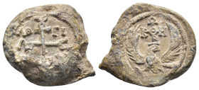 Byzantine Pb Seal, c. 7th-12th century (30mm, 25.75g). VF