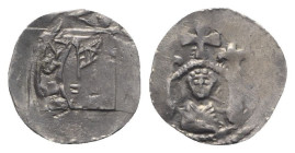 Austria, Salzburg. Eberhard II (1200-1246). AR Freisacher Pfennig (16mm, 0.79g). Good Fine - Near VF