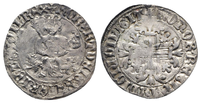 Italy, Napoli. Roberto I d'Angiò (1309-1343). AR Gigliato (29mm, 3.97g, 2h). Kin...