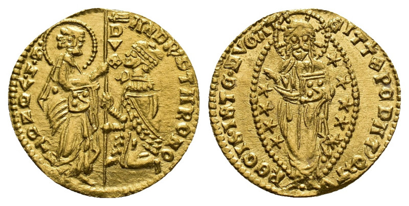 Italy, Venezia, Andrea Contarini (1368-1382). AV Ducato (19mm, 3.54g). Paolucci ...