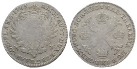 Austria, Maria Theresia (1740-1780). AR Kronentaler 1765, Bruxelles (41mm, 29.38g, 6h). Davenport 1282. VF
