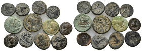 Lot of 12 Greek Æ coins, to be catalog. Lot sold as is, no return.