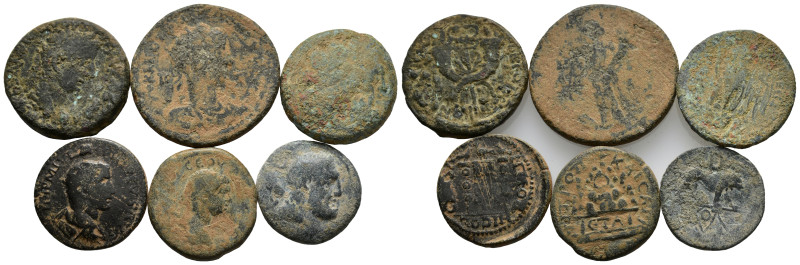 Lot of 6 Roman Provincial Æ coins, to be catalog. Lot sold as is, no return.