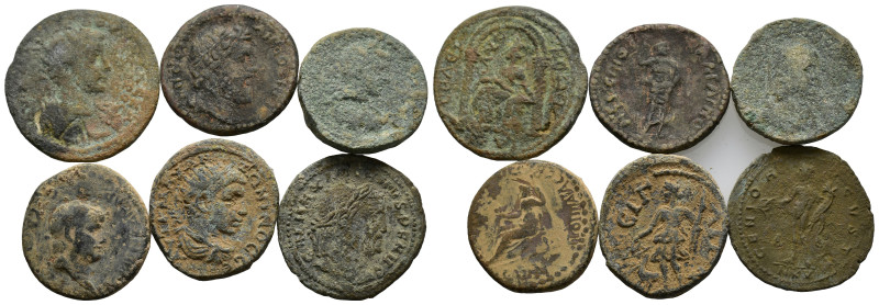 Lot of 6 Roman Provincial Æ coins, to be catalog. Lot sold as is, no return.