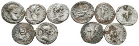 Lot of 5 Roman Imperial AR coins, to be catalog. Lot sold as is, no return.
