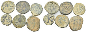 Lot of 6 Byzantine Æ coins, to be catalog. Lot sold as is, no return.