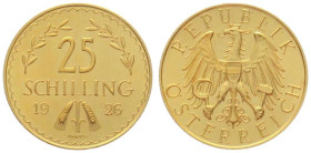 AUSTRIA. 25 Schilling 1926, gold, UNC