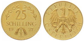 AUSTRIA. 25 Schilling 1927, gold, UNC