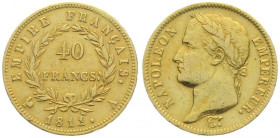FRANCE. 40 Francs 1811 A, Napoleon I, gold, VF-XF