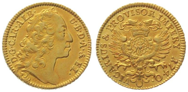 BAYERN. Goldgulden 1740, München, Karl Albert, Gold, AU

Weight / Gewicht: 3.2...