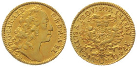 BAVARIA. Goldgulden 1740, Munich mint, Karl Albert, gold, AU