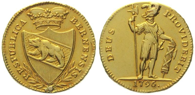 BERN. Doppelduplone 1796, gold, VF

HMZ 2-211f, KM # 144.2, trace of mounting ...