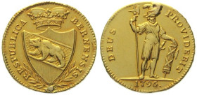 BERN. Doppelduplone 1796, gold, VF