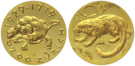 HANS ERNI. Gold medal, Zoo Zurich 1979, gold, 33mm, UNC, rare!