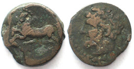 NUMIDIA. AE 25mm, Massinissa, 203-148 BC or Micipsa, 148-118 BC, VF
