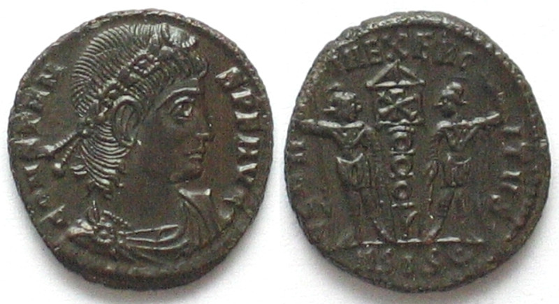 CONSTANS. As Augustus, AE Minutus, 16mm, AD 337-340, Siscia mint, 1st officina, ...