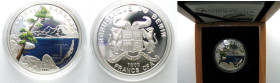 BENIN. 1000 Francs CFA 2011, BAIKAL LAKE, colored silver, Proof, SCARCE!