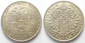 CZECHOSLOVAKIA. 1965 silver medal MATURITATEM ADEPTI GYMNASII PRAGAE PARTIS MINORIS, 41mm