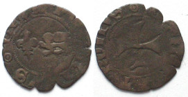 ANGLO-GALLIC. Black Money, Denier tournois HENRY VI of England, 1422-53 Rouen mint, billon, VF
