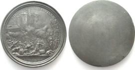 SIEGE OF THE BASTILLE 1789, pewter medal by Andrieu, 82mm, AU