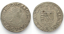 LORRAINE. Teston ND(1545-1608), Nancy mint, CHARLES III, silver, VF+! Rare!
