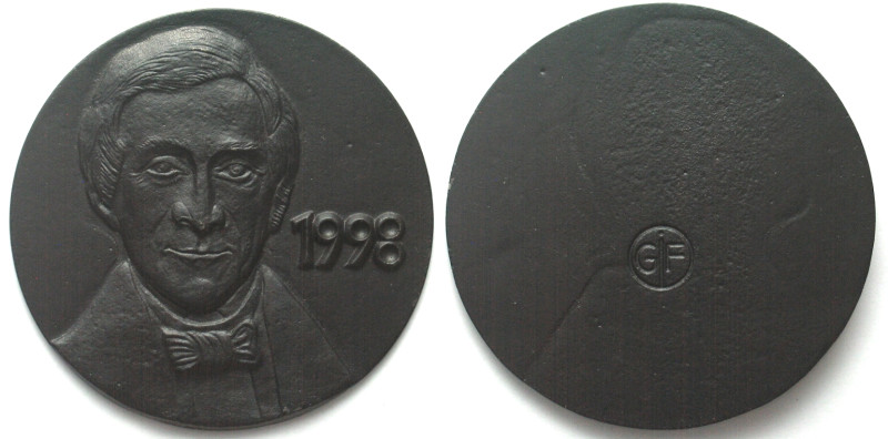 FERDINAND REICH. Annual plaque 1998, Cast iron medal by FOUNDRY INSTITUTE FREIBE...