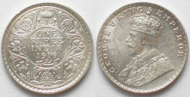 INDIA-BRITISH. 1 Rupee 1919 (b), Bombay mint, George V, silver, UNC-