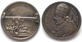 PAPAL STATES. CLEMENT XIII. Medal 1763, silver by Hamerani, 31mm, SCARCE!