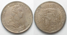 TUSCANY. Francescone of 10 Paoli 1777, Pisa, Pietro Leopoldo, silver, AU!