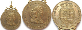 TUSCANY. Kingdom of Etruria, Dena 1807, Carlo Ludovico di Borbone & Maria Luigia, silver, AU