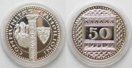 CAMPIONE D'ITALIA. Casino, 50 Francs 1972, silver, Proof, SCARCE!