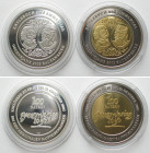ENTLEBUCH & EMMENTAL. 100 Batzen (= 10 Swiss Francs) 1999, local coinage, silver & bi-metallic, Proof