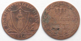 GLARUS. 3 Schillinge (9 Rappen) 1814, Billon