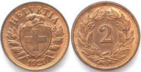 EIDGENOSSENSCHAFT. 2 Rappen 1928, Bronze