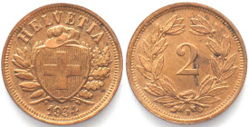 EIDGENOSSENSCHAFT. 2 Rappen 1934, Bronze