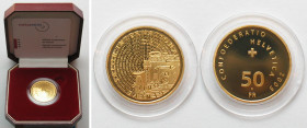 SWITZERLAND. 50 Francs 2005 GENEVA MOTOR SHOW, gold, Proof