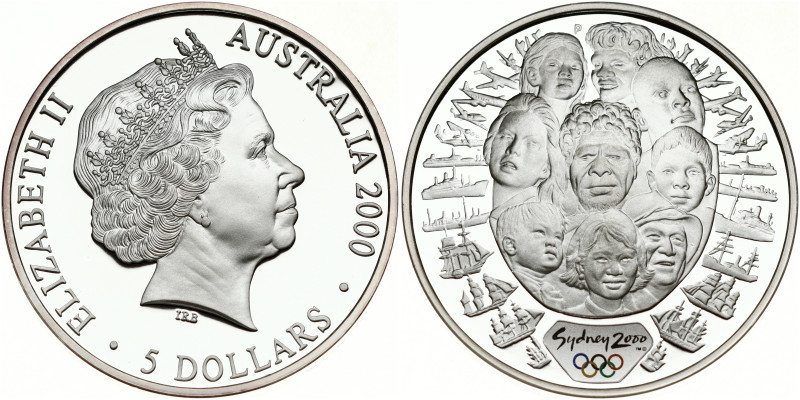 Australia 5 Dollars 2000 Summer Olympics Sydney A Sea Change II. Elizabeth II (1...