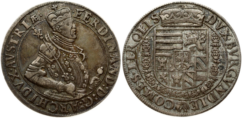 Holy Roman Empire, Tirol. Archduke Ferdinand (1564-1595). Taler ND Hall. Silver....