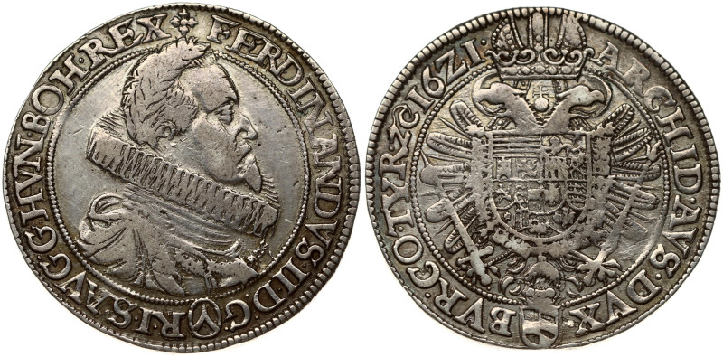 Holy Roman Empire, Austria. Ferdinand II (1619-1637). Taler 1621 Vienna. Silver....