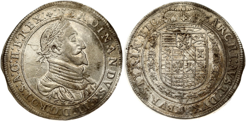 Holy Roman Empire, Styria. Ferdinand II (1619-1637). Taler 1624 
Graz. Silver 28...