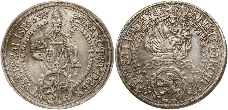 Holy Roman Empire, Salzburg. Paris von Lodron (1619-1653). Taler 1638. Silver 28...